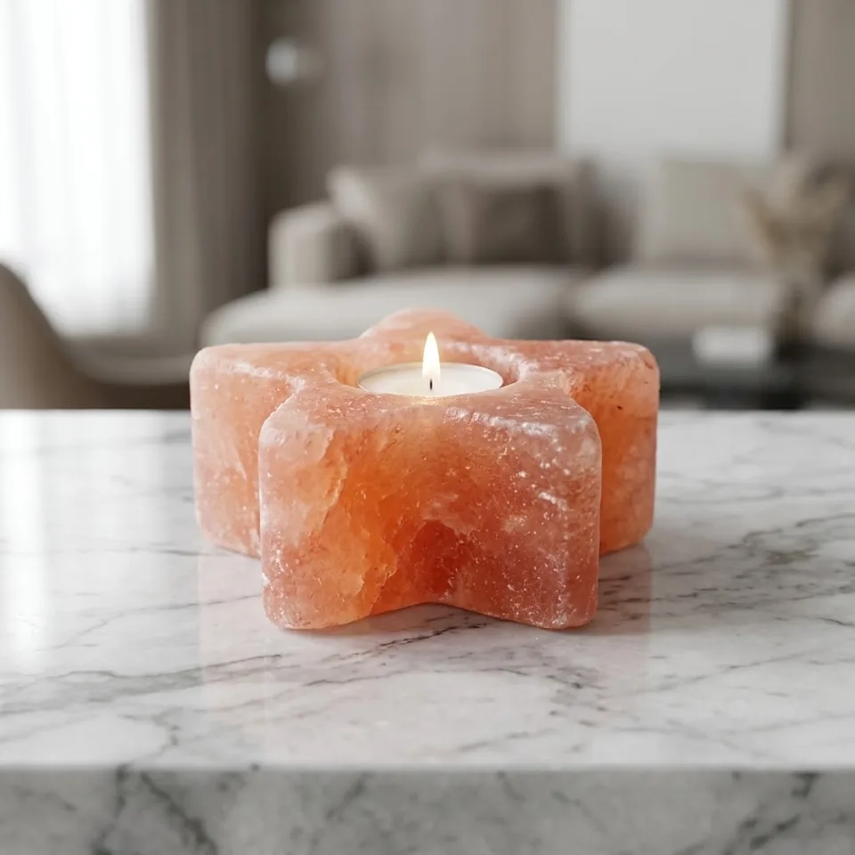 Salt T-Light Candle Holder – Star