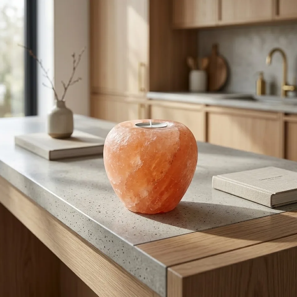 Salt T-Light Candle Holder – Apple - Night Glow