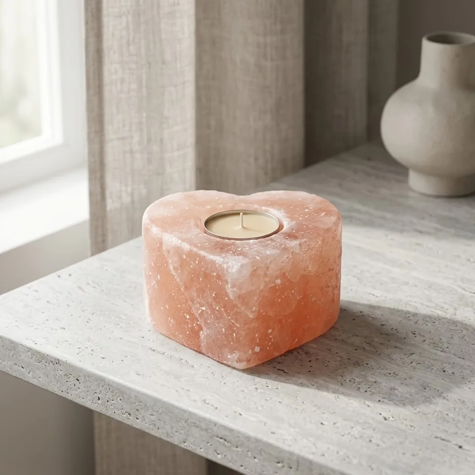 Salt T-Light Candle Holder – Heart - View 5