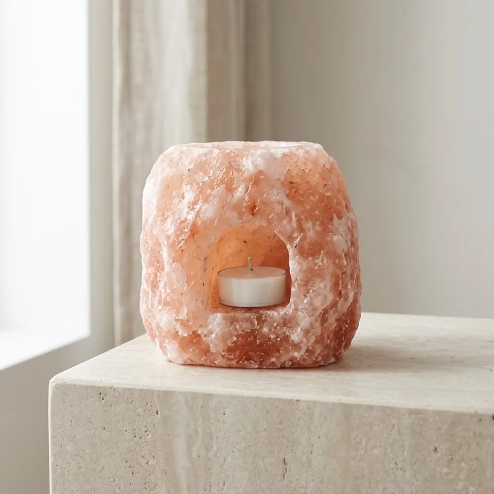 Salt T-Light Candle Holder – Natural