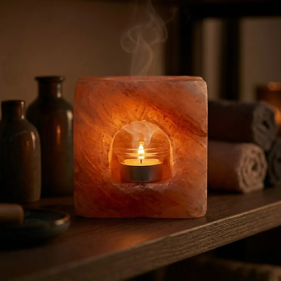 Salt T-Light Candle Holder – Square
