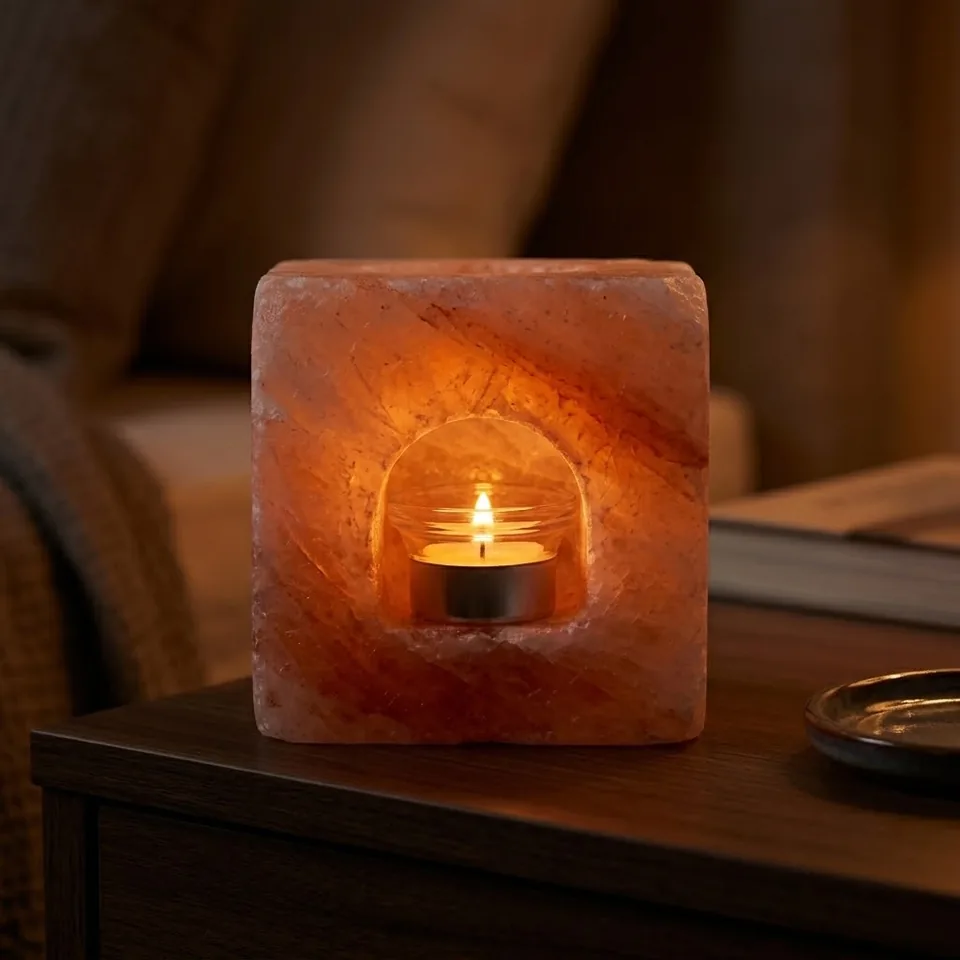Salt T-Light Candle Holder – Square - Day Lifestyle