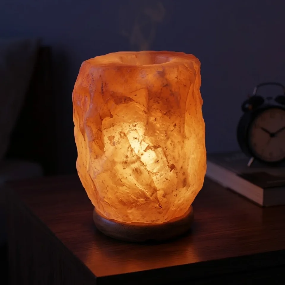 Salt T-Light Candle Holder – Natural Aroma Diffuser - Day Lifestyle