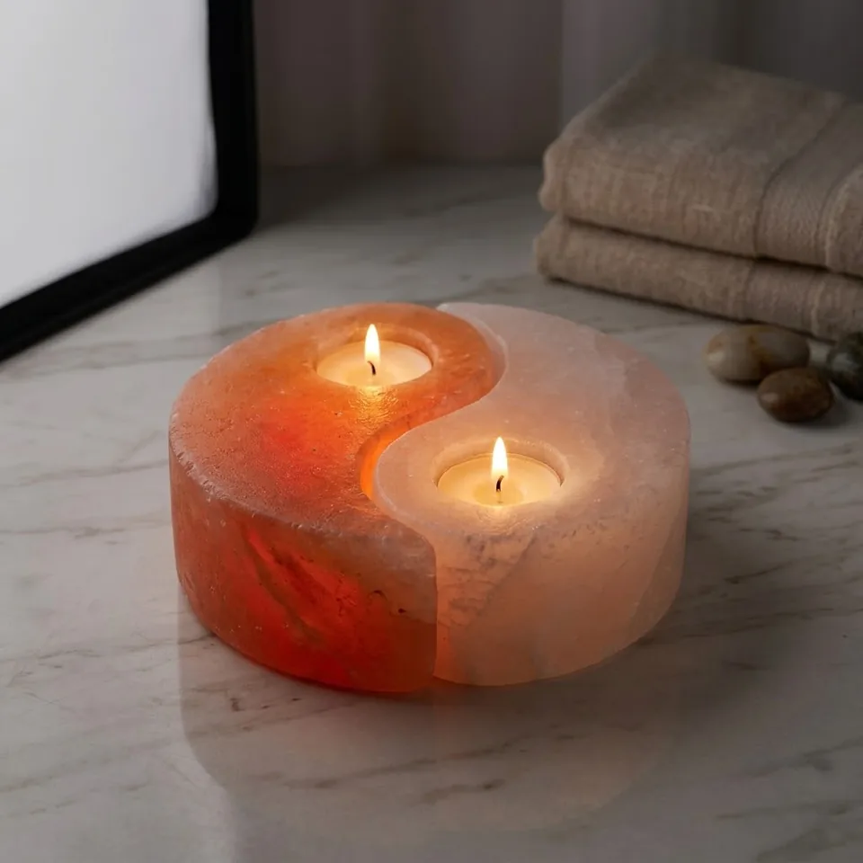 Salt T-Light Candle Holder – Yang - Day Lifestyle