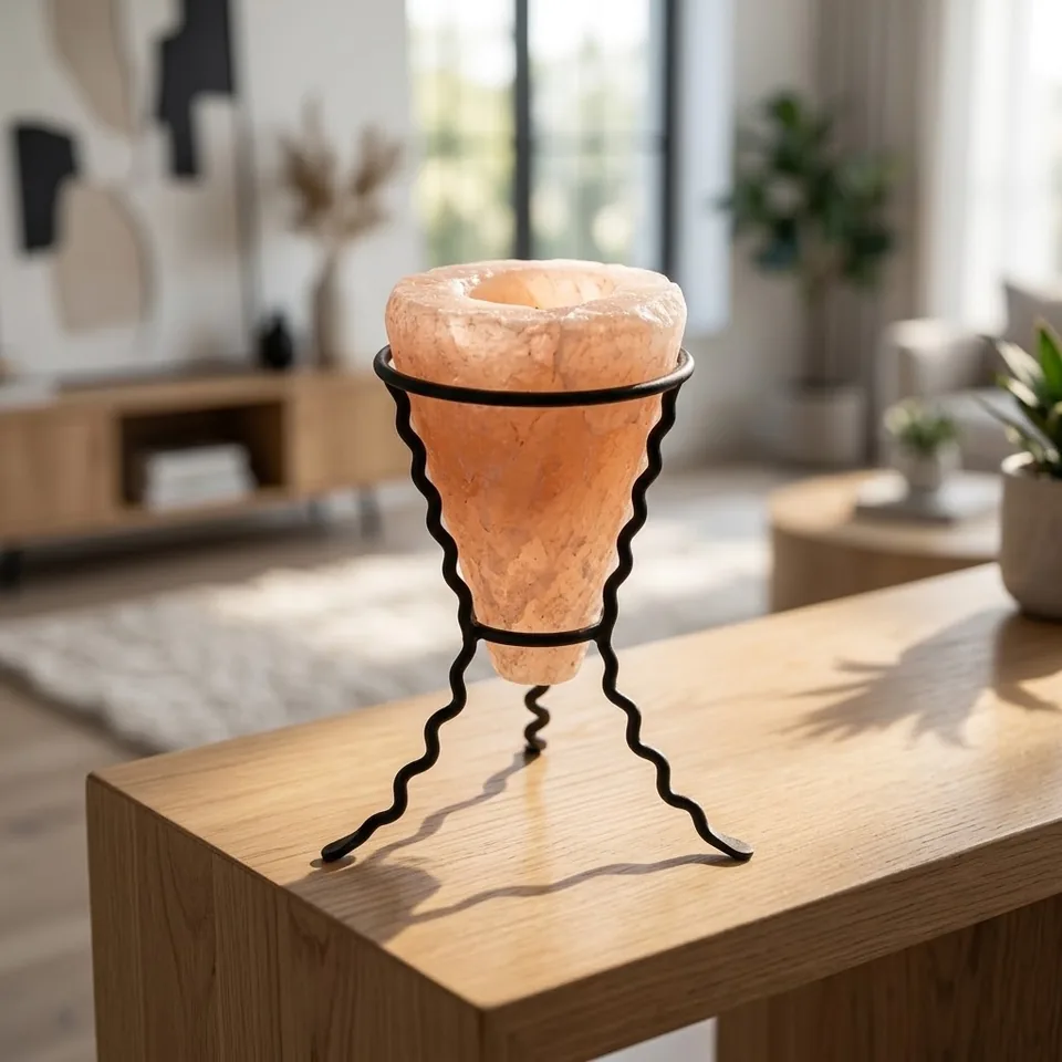 Salt T-Light Candle Holder – Iron Stand #D (4"×4"×5" , 1.5 kg , 12 pcs) (PMTL-1565) - Night Glow
