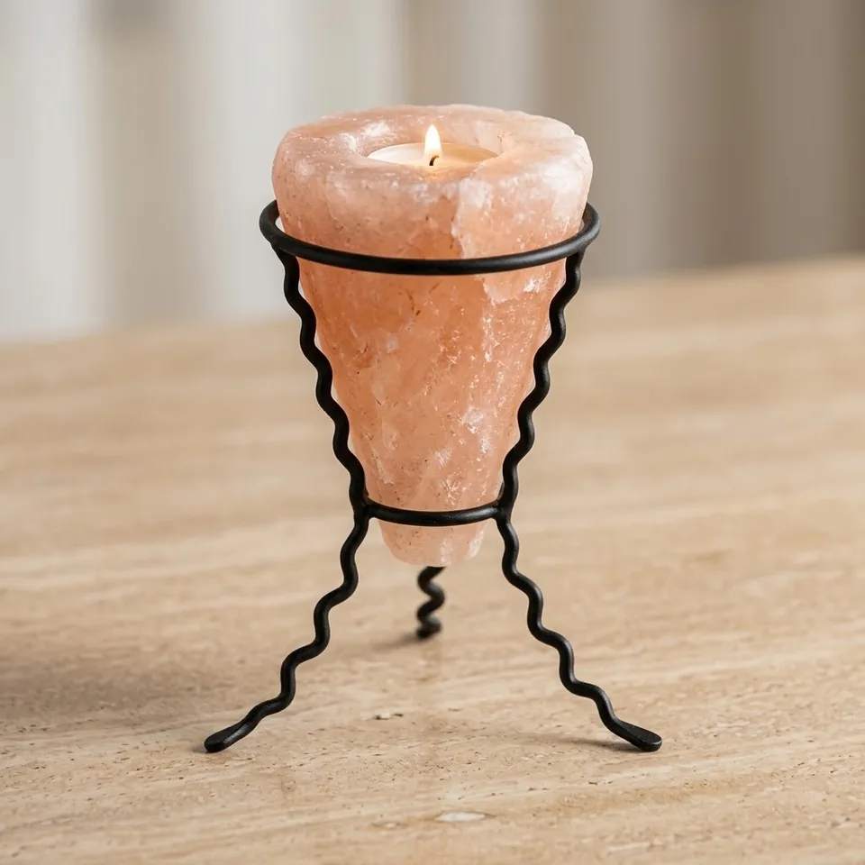 Salt T-Light Candle Holder – Iron Stand #D (4"×4"×5" , 1.5 kg , 12 pcs) (PMTL-1565) - View 4