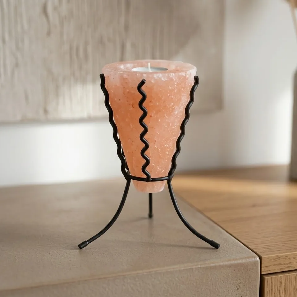 Salt T-Light Candle Holder – Iron Stand #D (12pcs) - Day Lifestyle