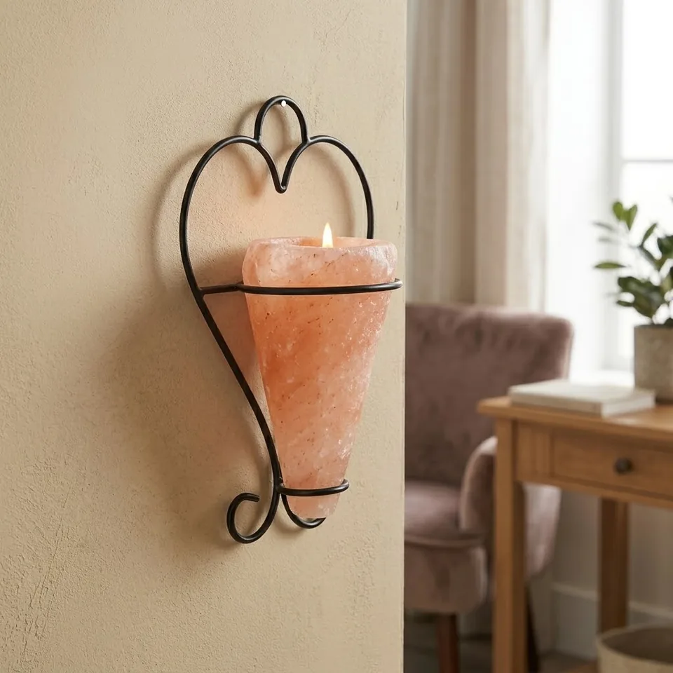 Salt T-Light Candle Holder – Iron Wall Haging - Night Glow