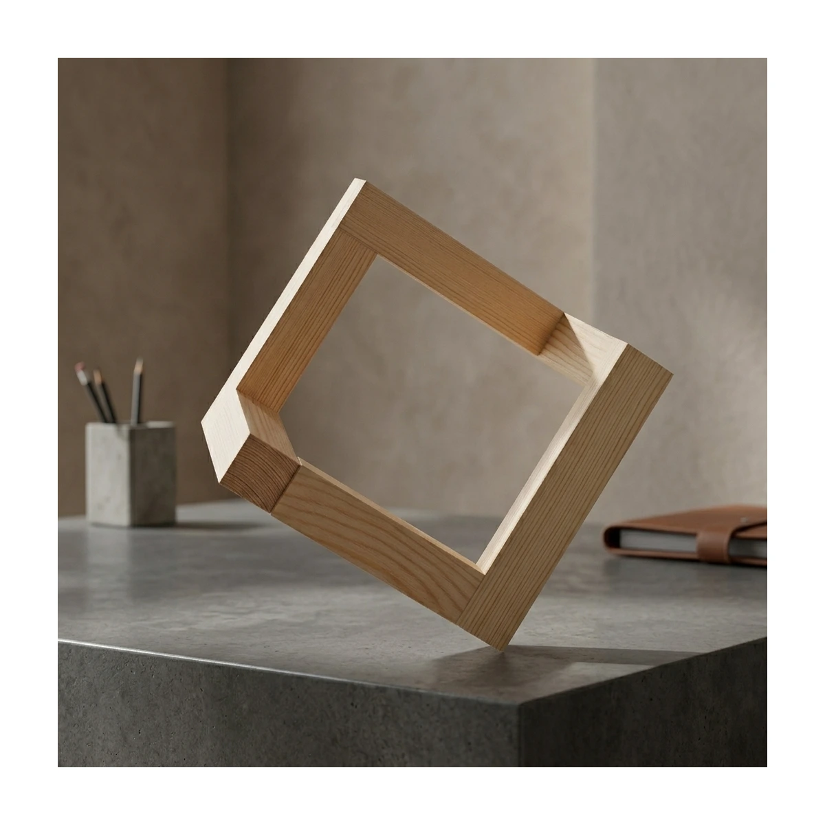 Wooden Base – Square Frame Base (RG134) - Day Studio