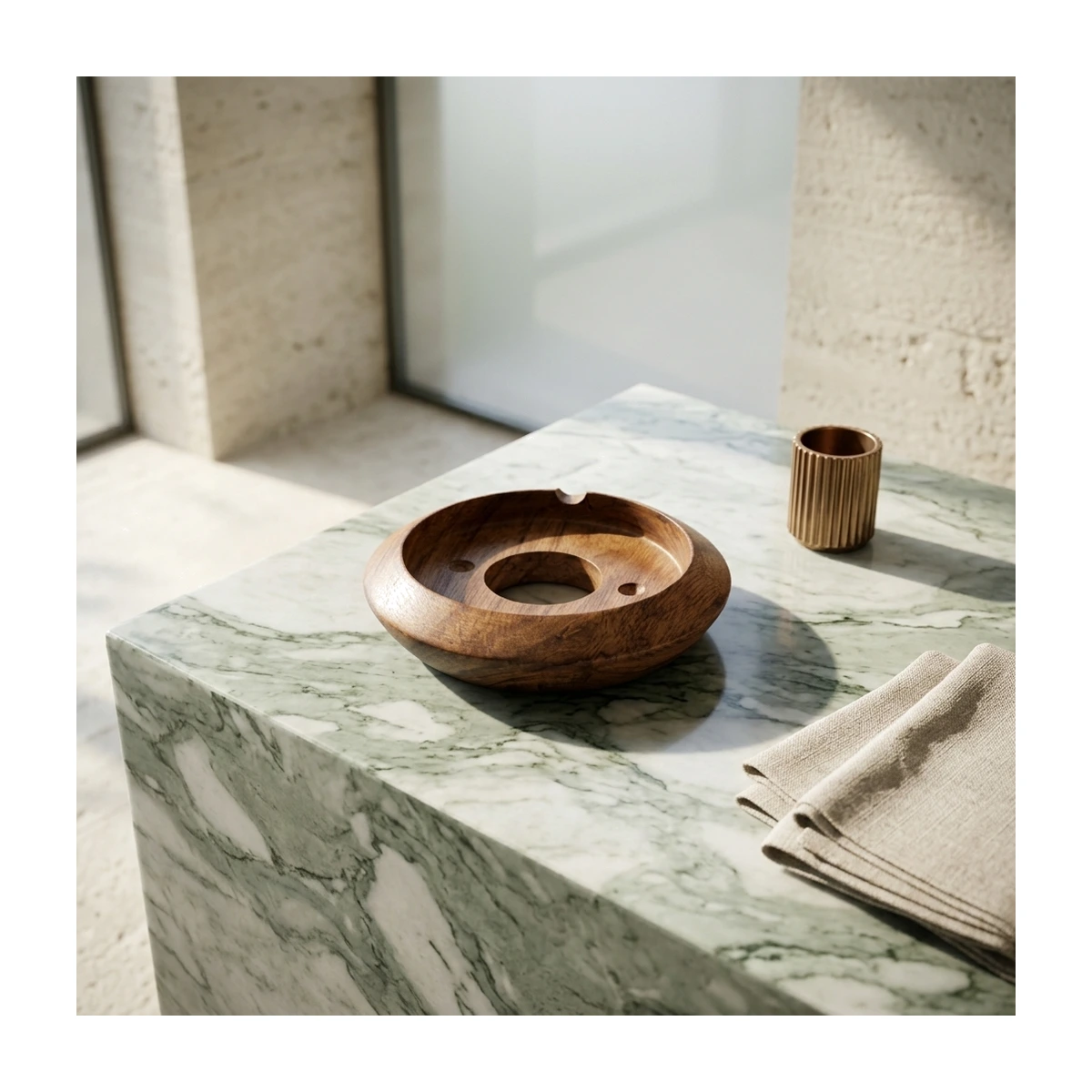 Wooden Base – Tapered Natural Wood Base (RG136) - Day Lifestyle