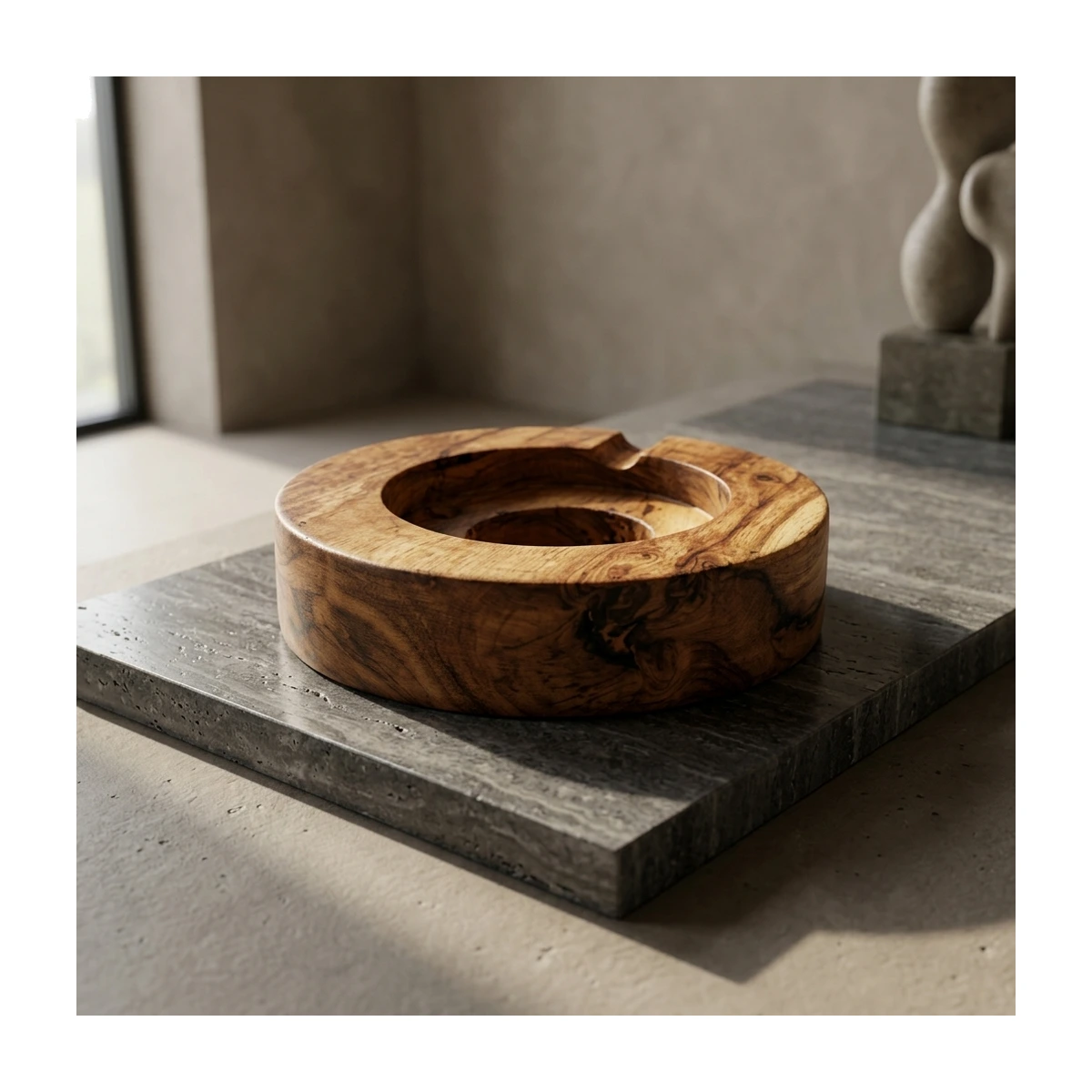 Wooden Base – Solid Round Block Base (RG137) - Day Lifestyle