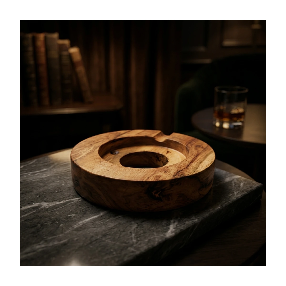 Wooden Base – Solid Round Block Base (RG137) - Night Glow