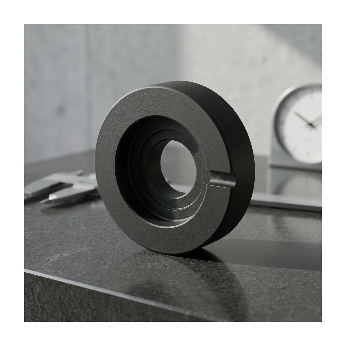 Wooden Base – Solid Black Cylindrical Base (RG138) - Day Lifestyle