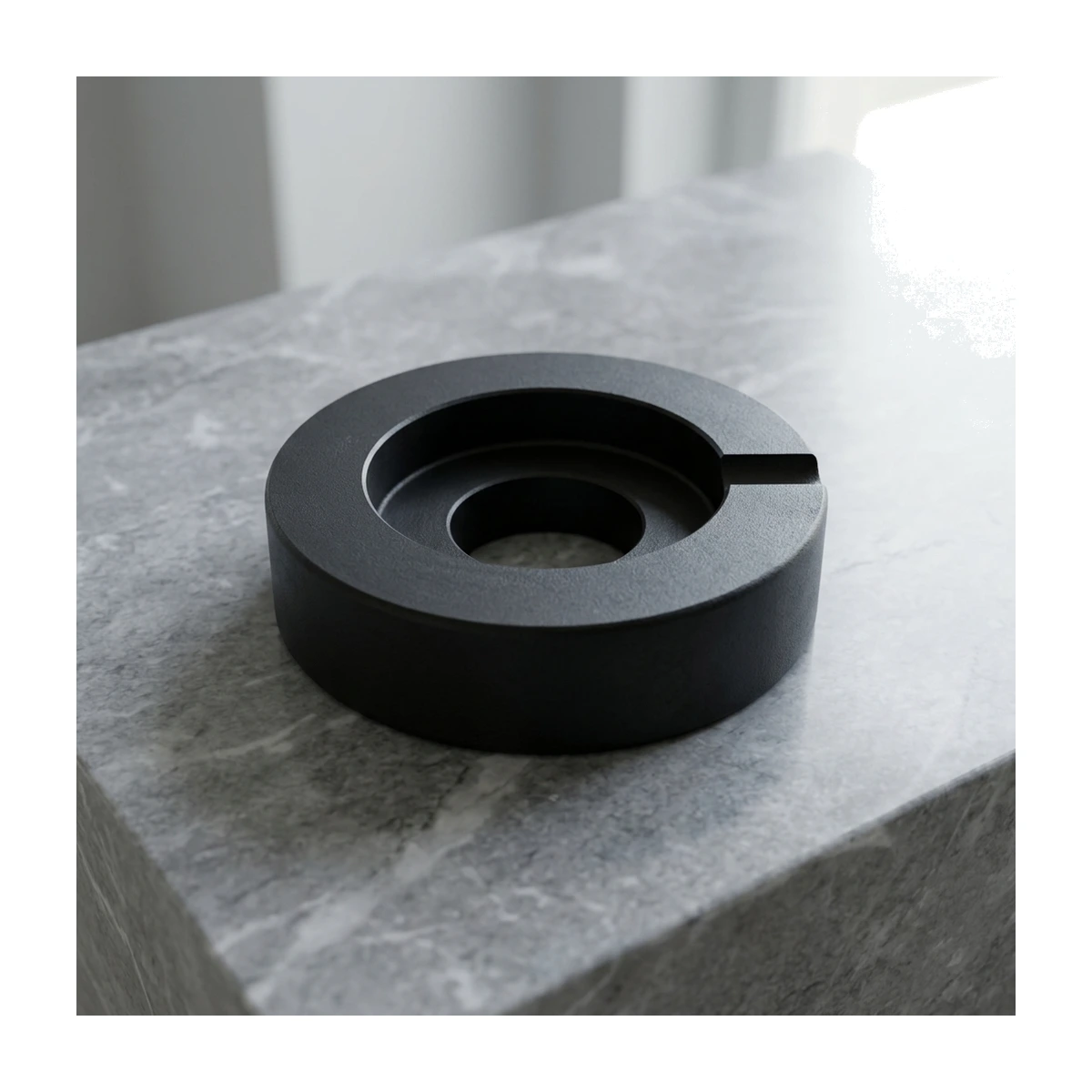 Wooden Base – Solid Black Cylindrical Base (RG138) - View 4