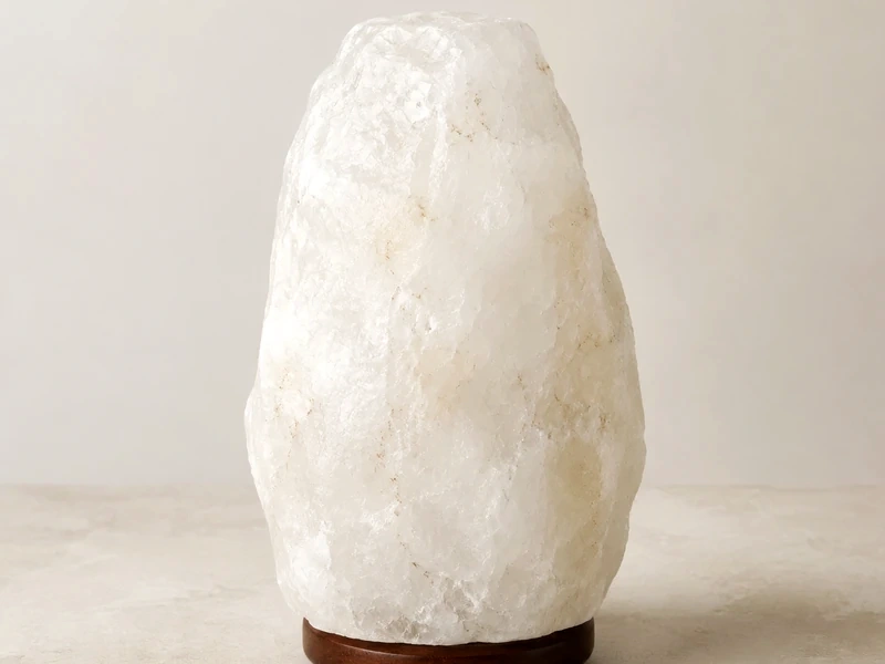 Natural Shape Salt Lamp — White