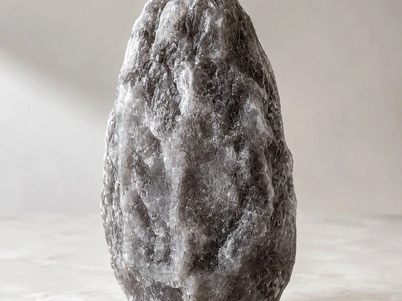 Natural Shape Salt Lamp — Grey