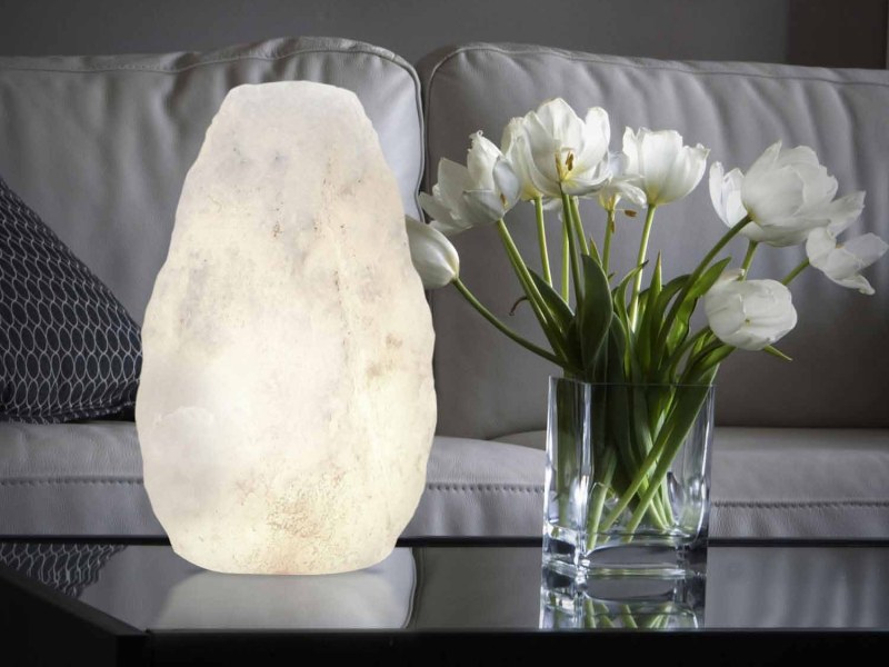 White Salt Lamp