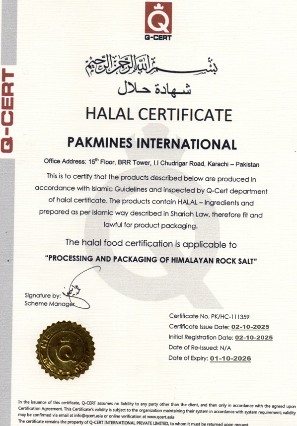 Halal certificate