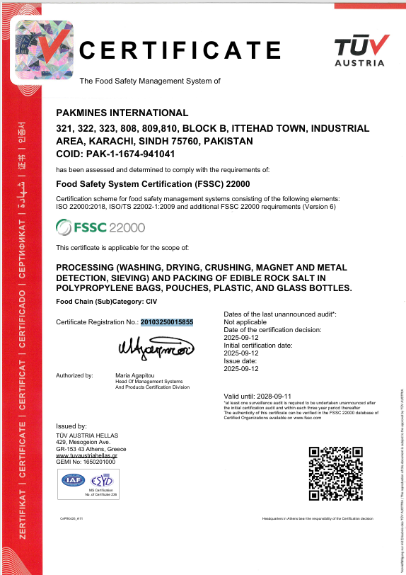 FSSC certificate