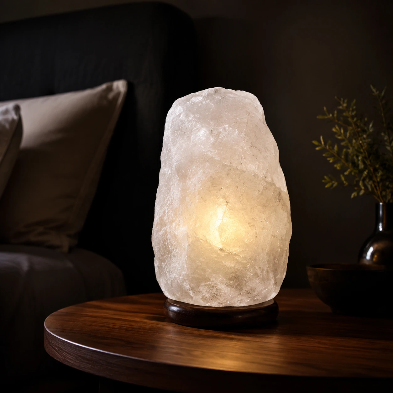 Natural Shape Himalayan Salt Lamp – White - Night Glow